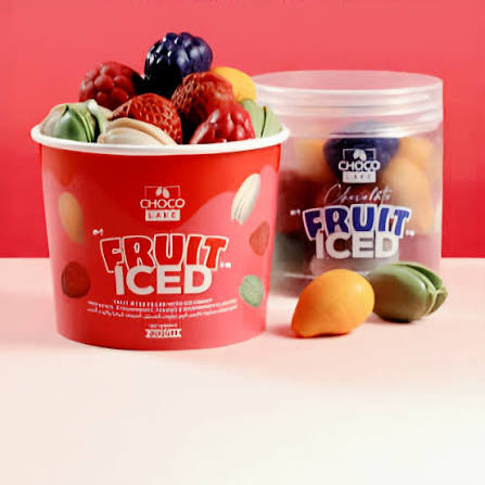 Chocolake Fruit Iced red and clear cups